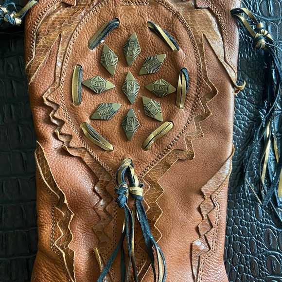 Vintage Italian Leather Cowboy Boots - Made in Italy - Picture 13 of 15